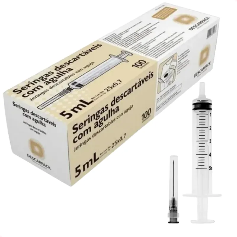 Seringa Descart 05Ml C/Agulha Descarpa