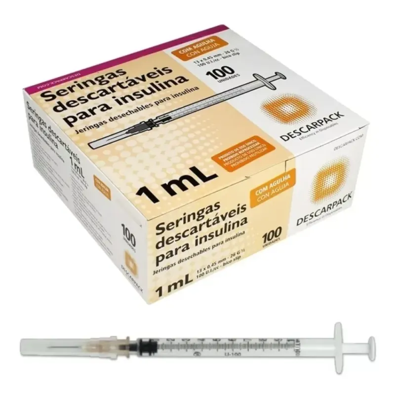 Seringa Descart 01Ml C/ Agulha Descarpack