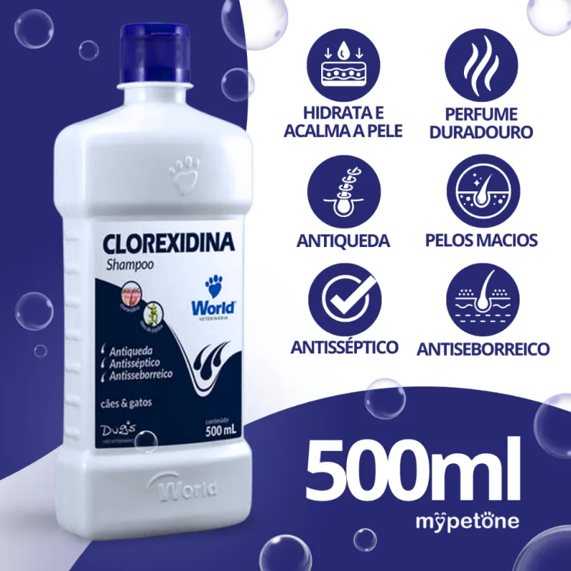 Shampoo Dug S Clorexidina 500Ml World Pet(E)